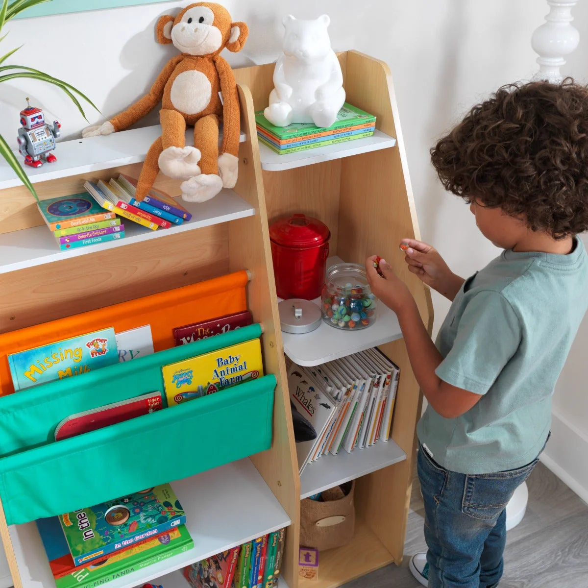 Pocket Storage Bookshelf - Natural - Image 8