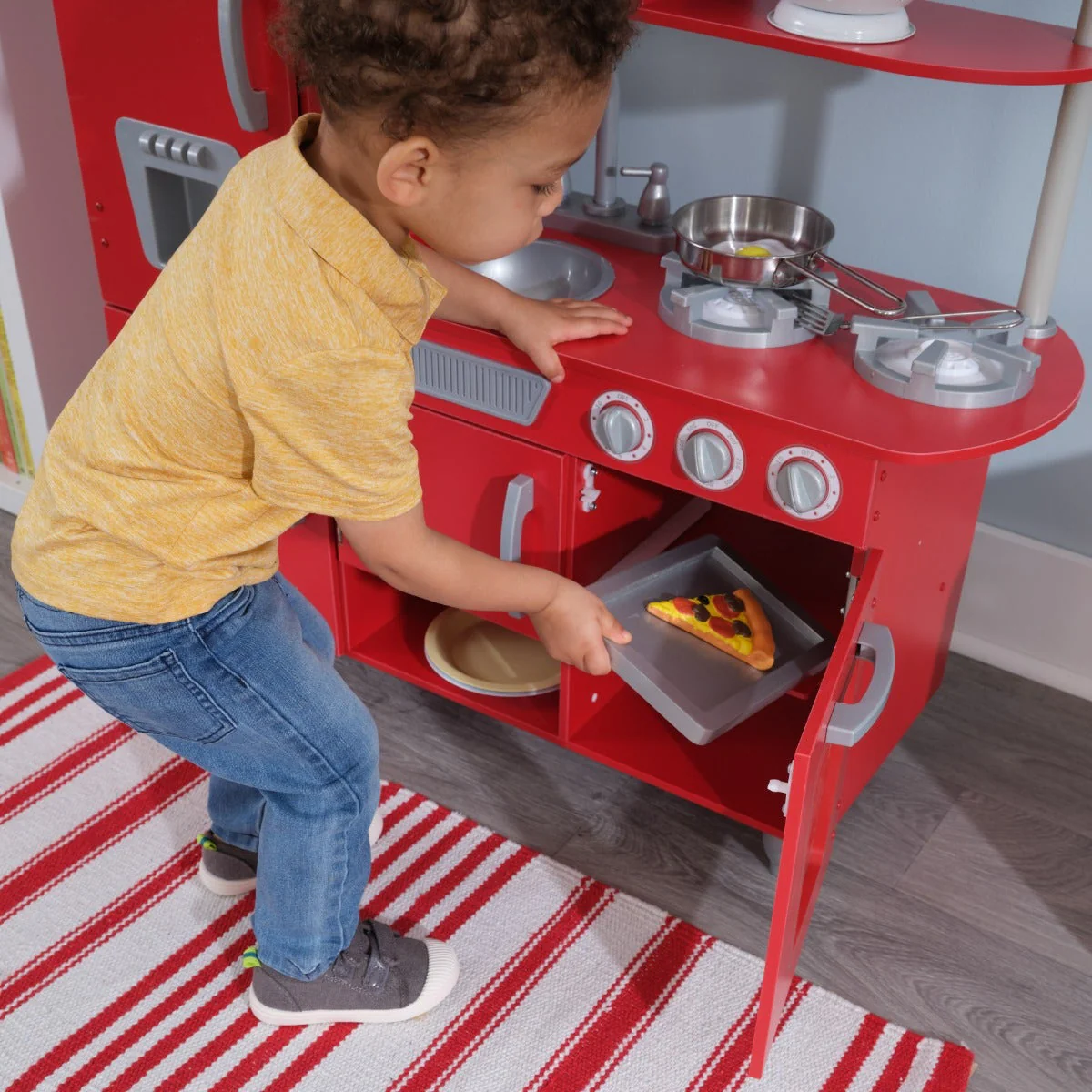 Vintage Play Kitchen - Red - Image 4