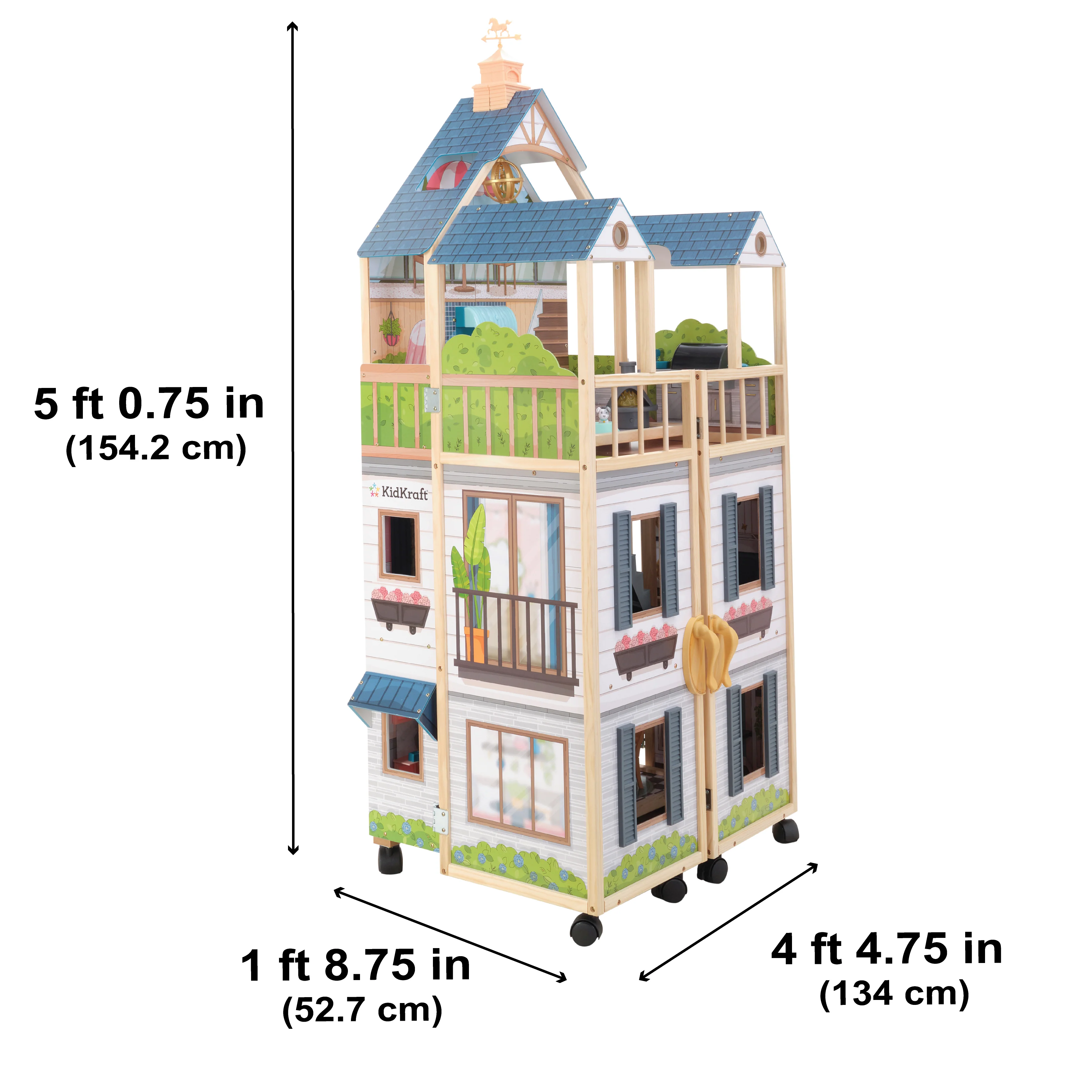 Secret Reveal Wooden Mansion Dollhouse - Image 13