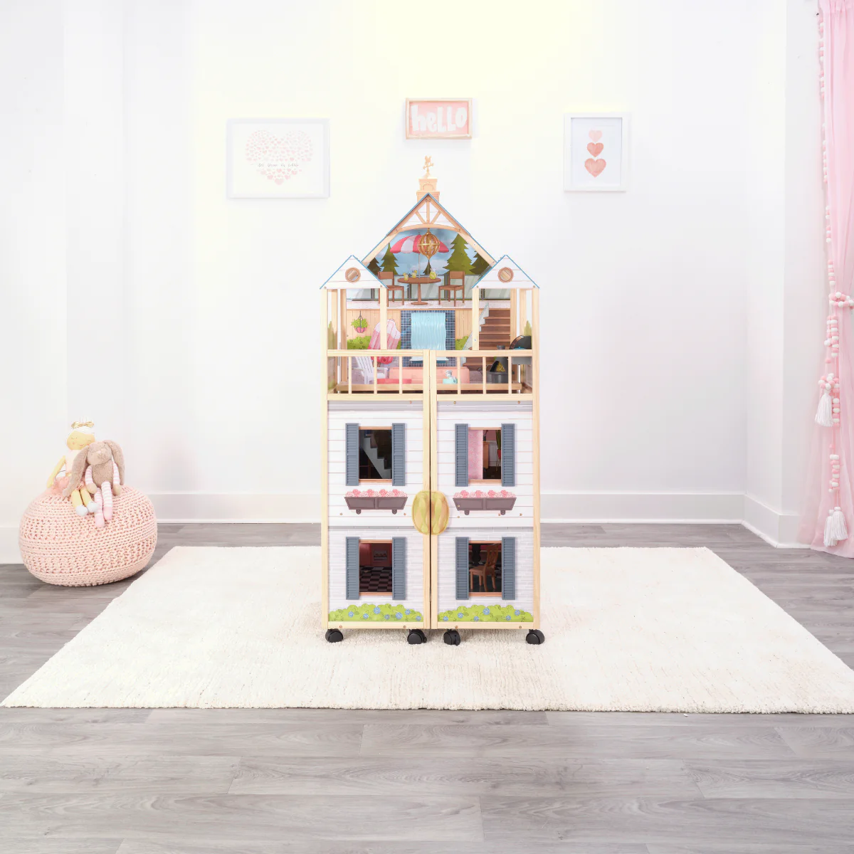 Secret Reveal Wooden Mansion Dollhouse - Image 14
