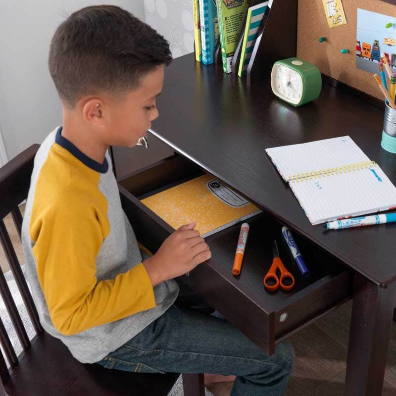 Study Desk with Chair - Espresso - Image 6