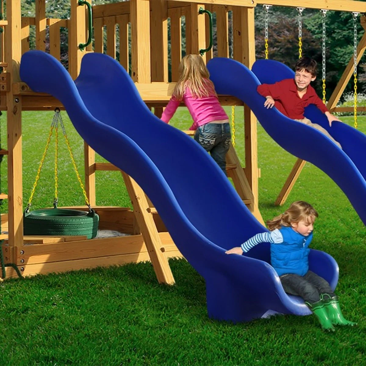 Super Wave Scoop Slide by Swing-N-Slide - Blue - Image 2