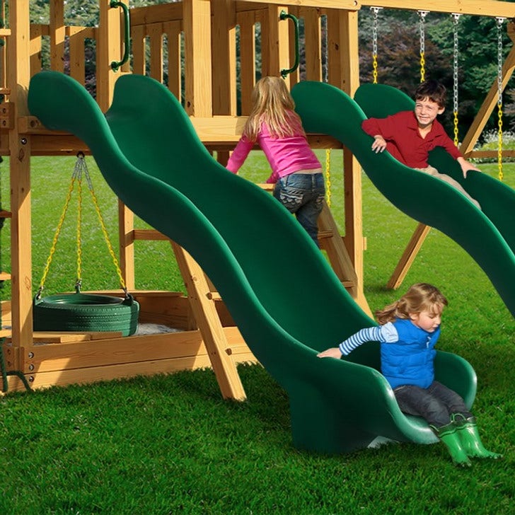 Super Wave Scoop Slide by Swing-N-Slide - Green - Image 3