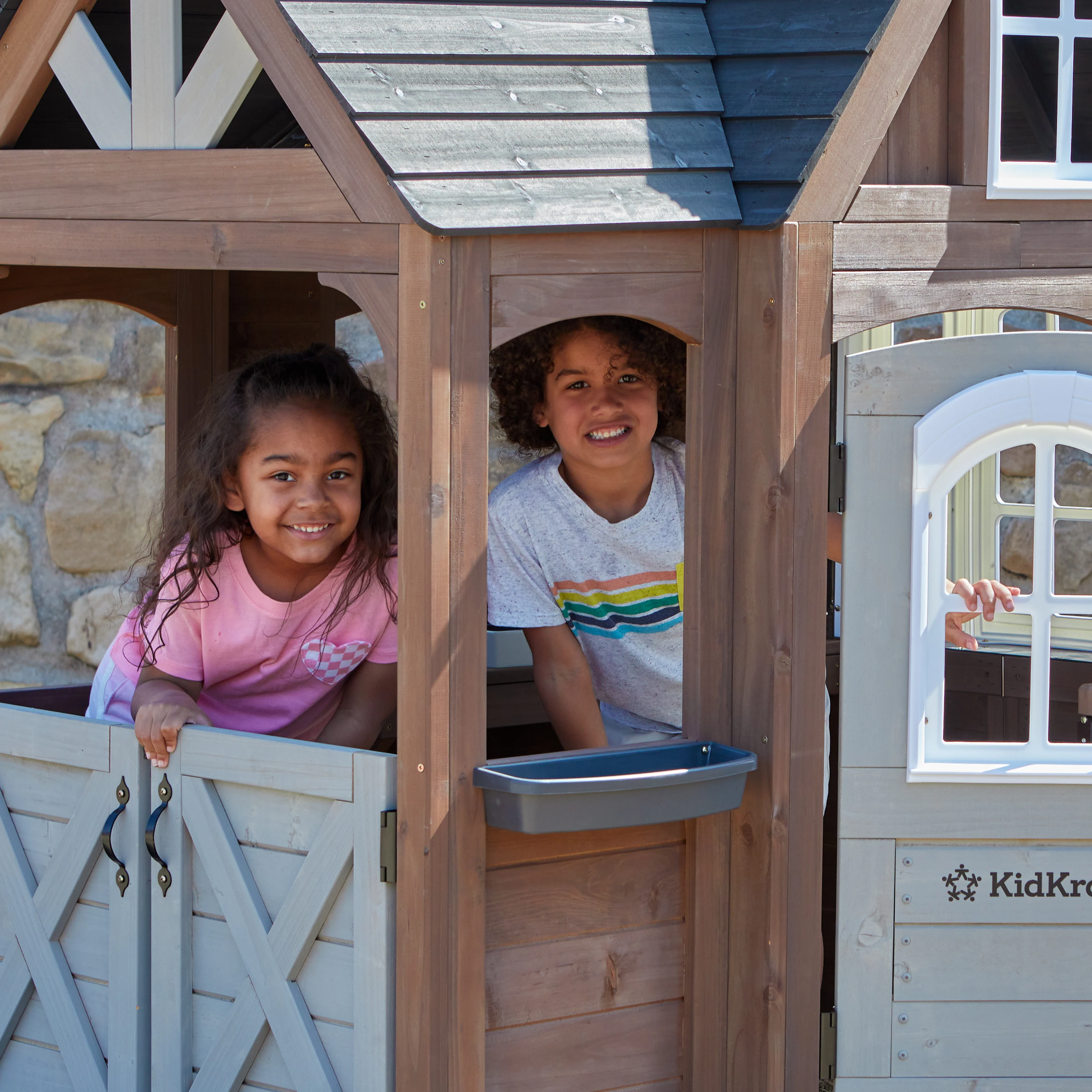 Timberwood Wooden Outdoor Playhouse - Image 10