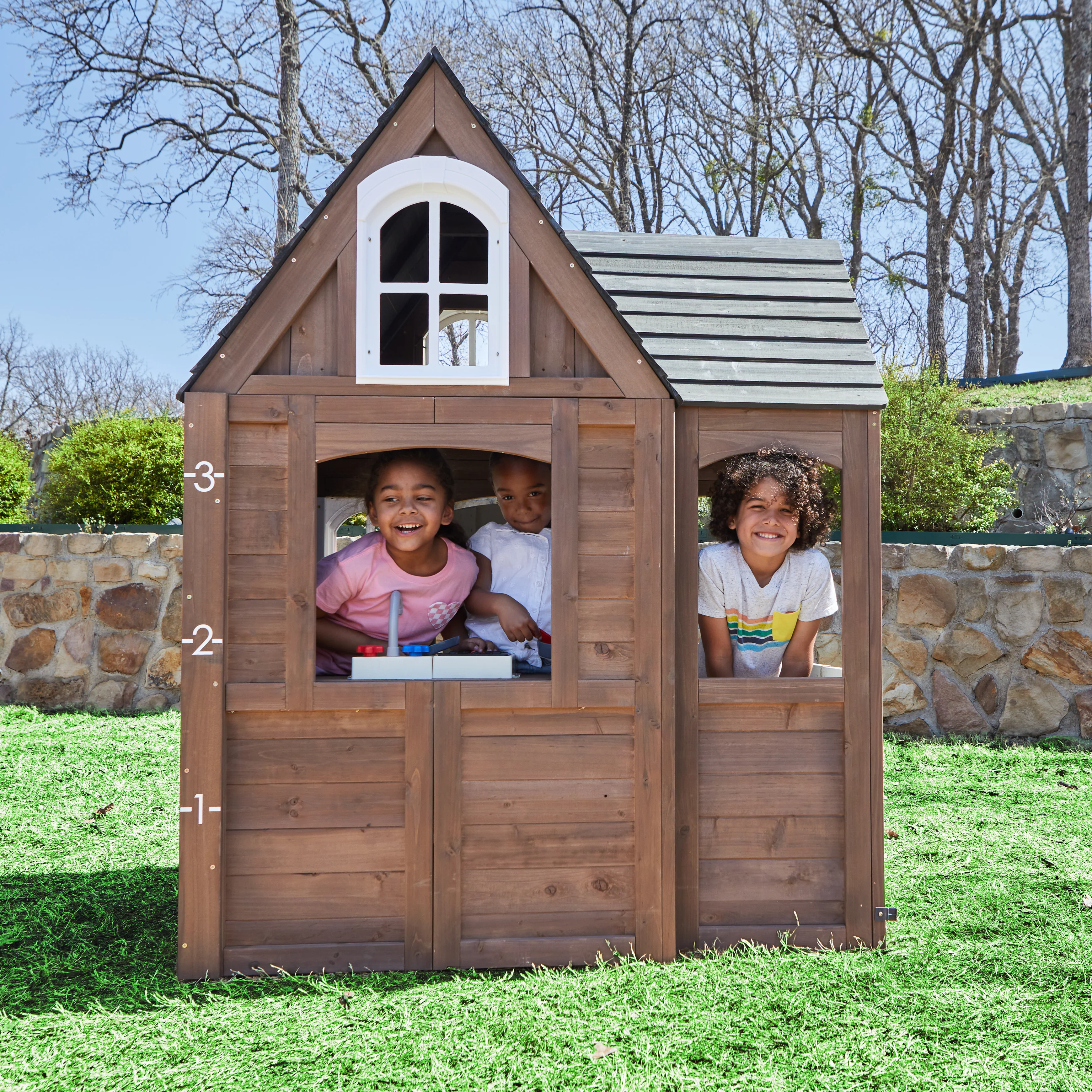 Timberwood Wooden Outdoor Playhouse - Image 11
