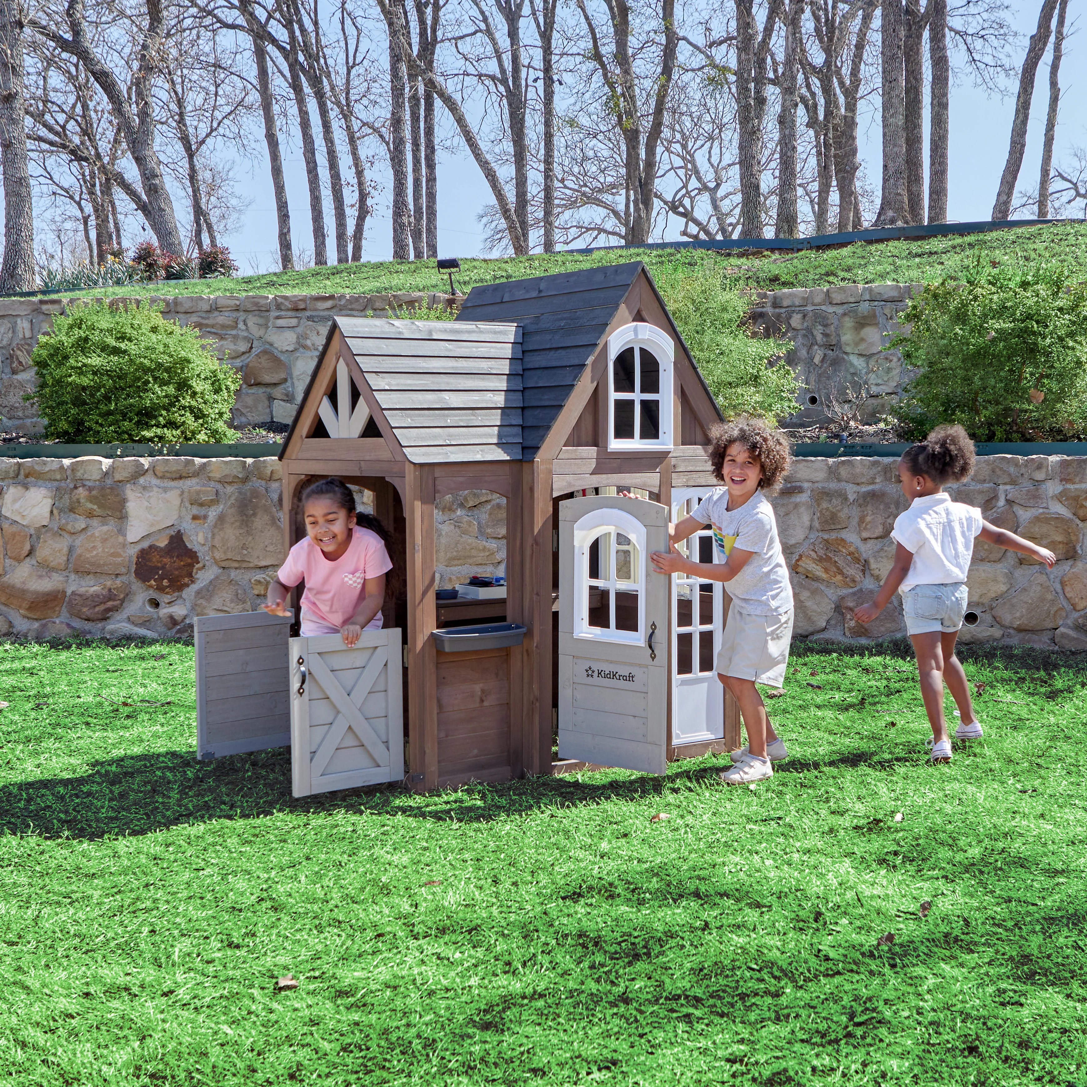 Timberwood Wooden Outdoor Playhouse - Image 5