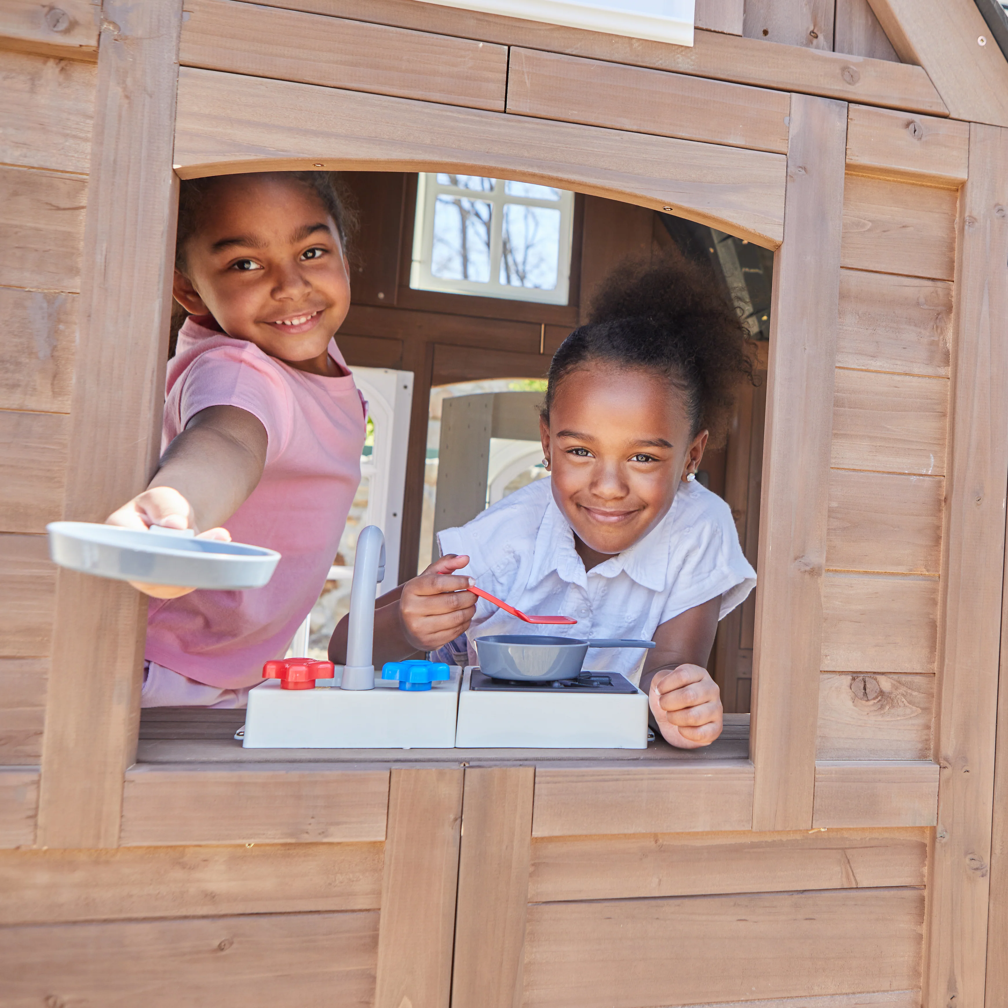 Timberwood Wooden Outdoor Playhouse - Image 9