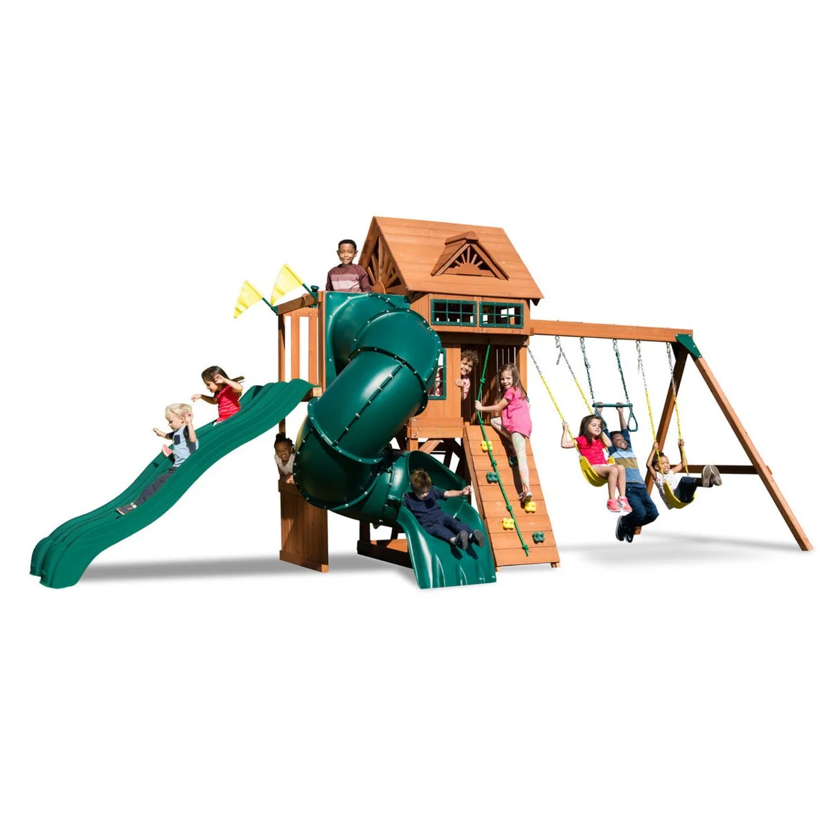 Twin Titan Turbo Wooden Swing Set by Swing-N-Slide - Installation Available (Assembly) - Image 10