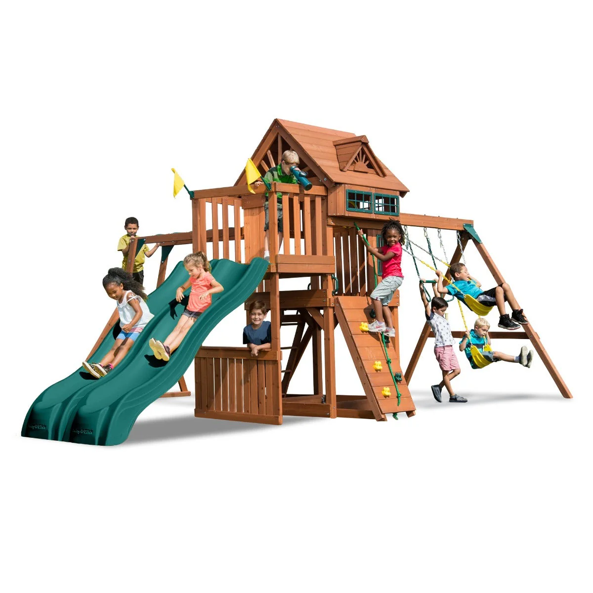 Twin Titan Swing Set with Monkey Bars by Swing-N-Slide - Image 3