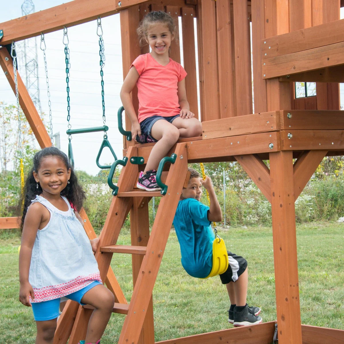 Twin Titan Wooden Swing Set by Swing-N-Slide - Installation Available - Image 5