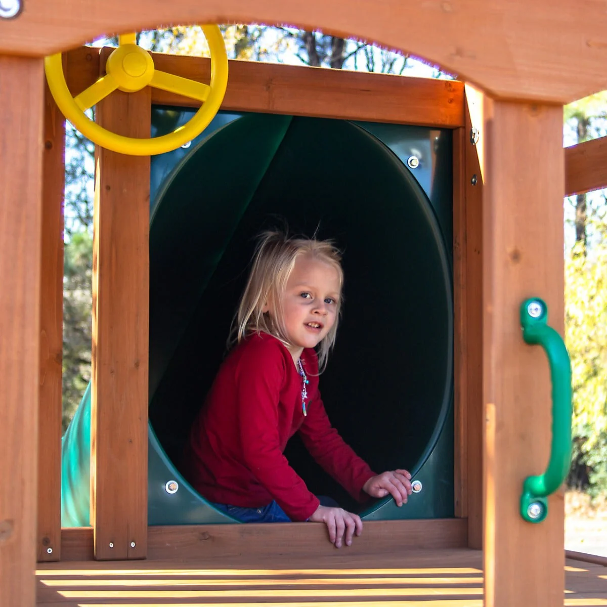 Twister Tube Slide by Swing-N-Slide - 4 ft. - Green - Image 3
