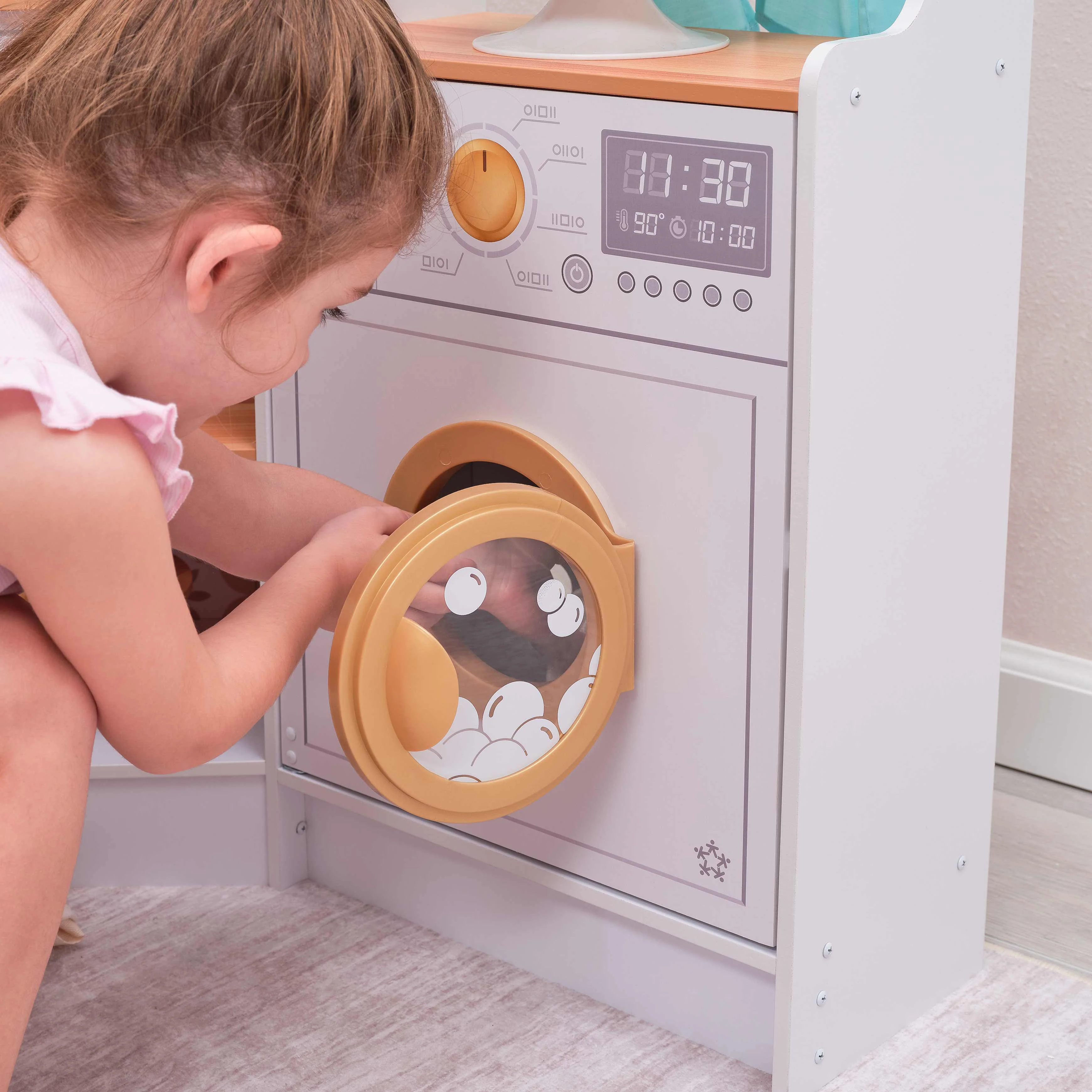 Ultimate Corner Wooden Play Kitchen with Lights & Sounds - Image 6