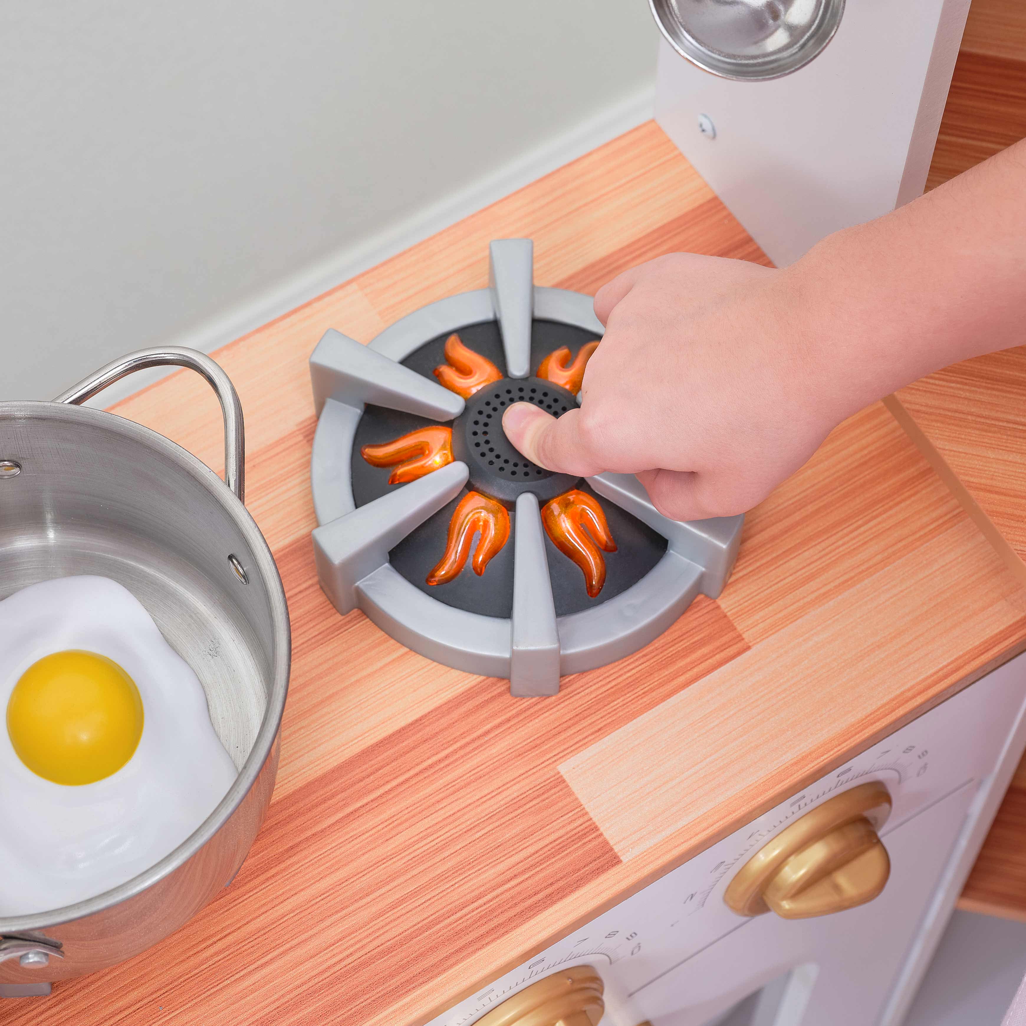 Ultimate Corner Wooden Play Kitchen with Lights & Sounds - Image 7