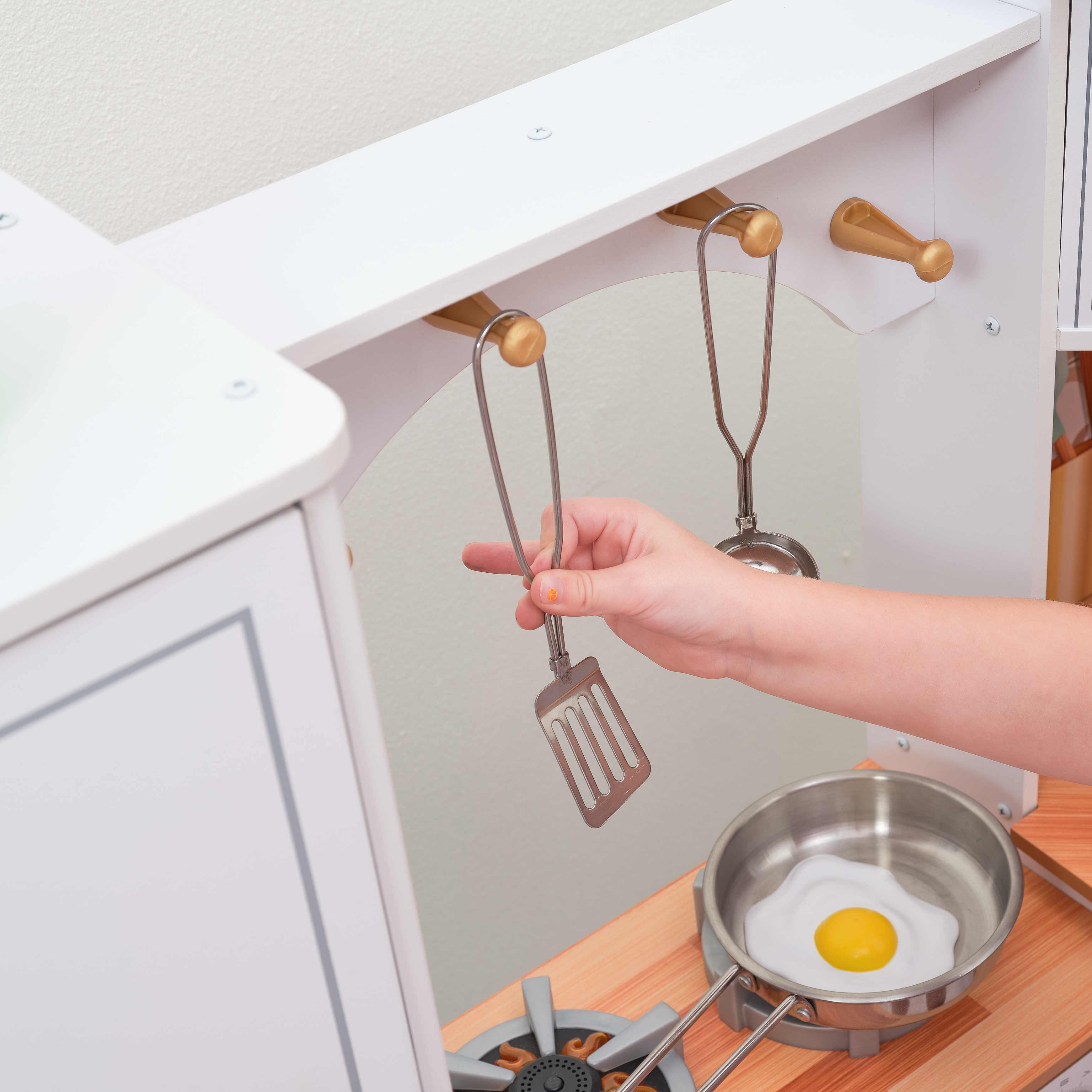 Ultimate Corner Wooden Play Kitchen with Lights & Sounds - Image 9