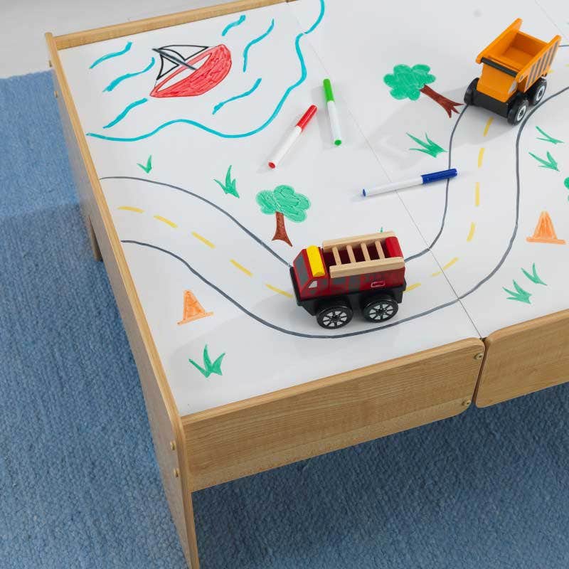 Wooden Train Table - Natural - Image 3