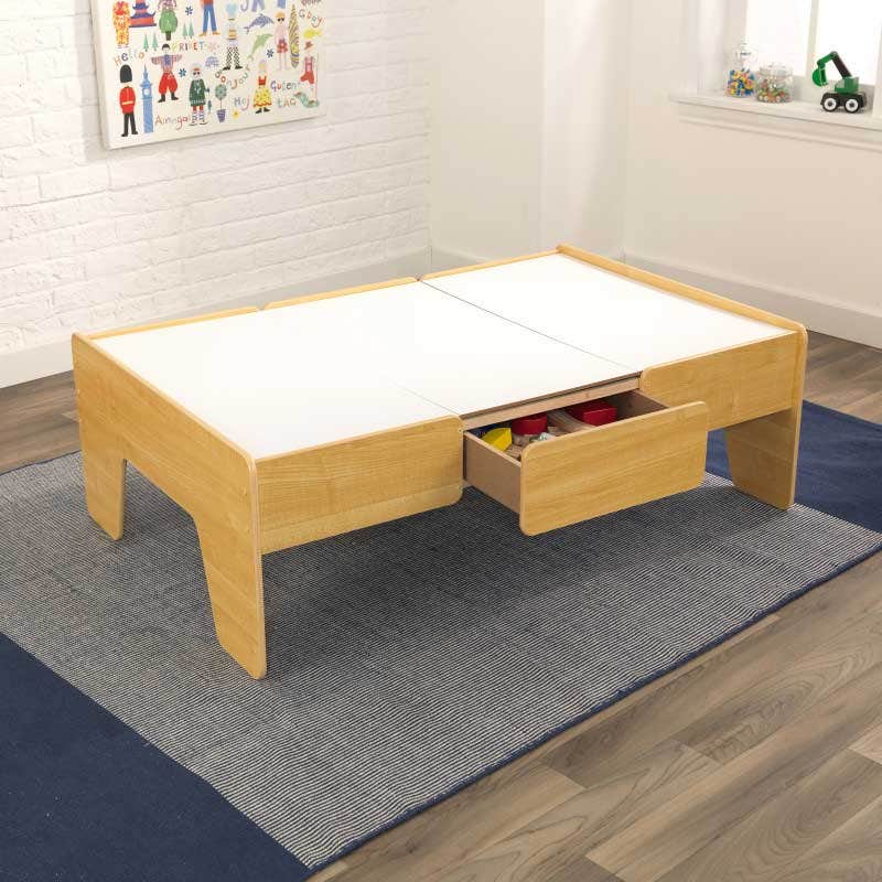 Wooden Train Table - Natural - Image 5