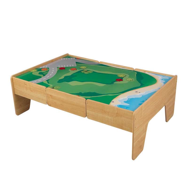 Wooden Train Table - Natural - Image 8